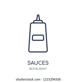 Sauces icon. Sauces linear symbol design from Restaurant collection. Simple outline element vector illustration on white background.