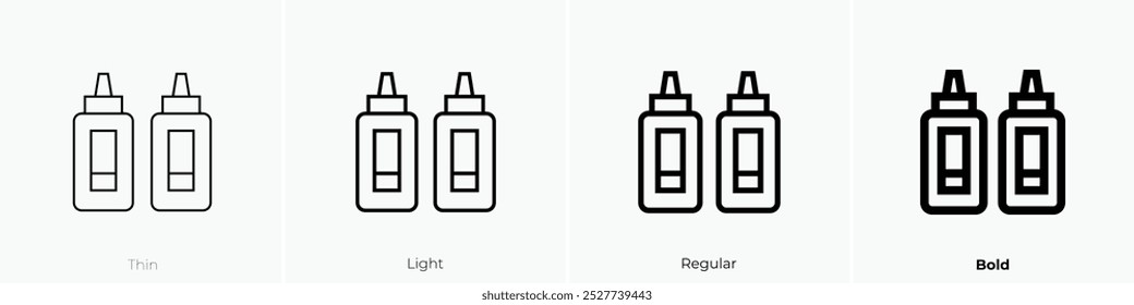 sauces icon. Thin, Light Regular And Bold style design isolated on white background