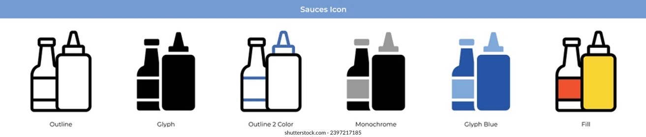 Sauces set with 6 style