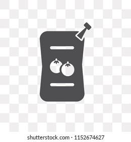 Sauces vector icon isolated on transparent background, Sauces logo concept