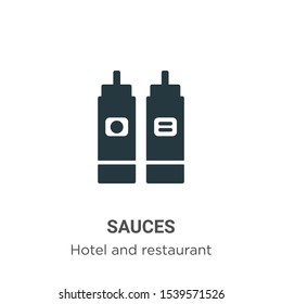 Sauces vector icon on white background. Flat vector sauces icon symbol sign from modern hotel and restaurant collection for mobile concept and web apps design.