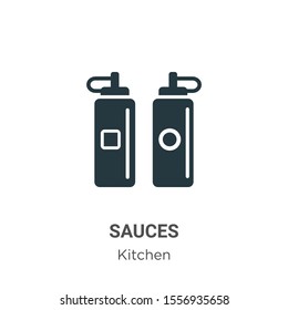 Sauces vector icon on white background. Flat vector sauces icon symbol sign from modern kitchen collection for mobile concept and web apps design.