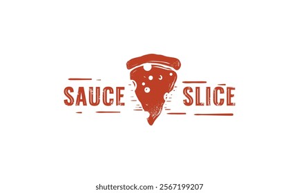 Saucy Pizza Slice Design for a Restaurant Logo, logo for a pizza restaurant.