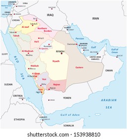 Saudi Arabia Administrative Map