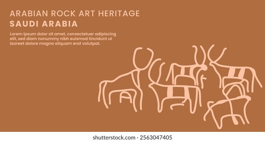 Saudi Arabia - Arabian Rock Art Heritage - Abstract Animal Figures