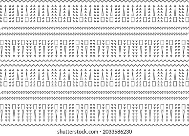 Saudi Arabia Architectural and Sadou patterns, editable stroke 