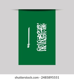 Saudi Arabia Banner Flag Vector Illustration