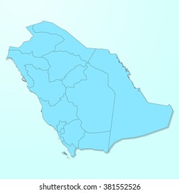 Saudi Arabia Blue Map On Degraded Stock Vector (Royalty Free) 381552526 ...