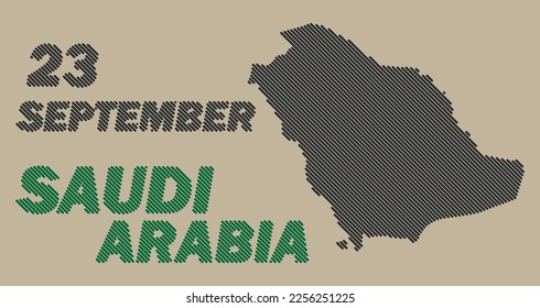 Saudi-Arabien-Landkarte als Muster für die Design-Linie