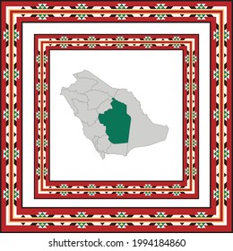 Saudi Arabia culture pattern illustration . Traditional art vector  