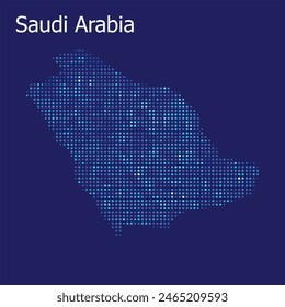 arabia saudita mapa con puntos azul bg