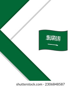 Saudi Arabia Flag Abstract Background Design Template. Saudi Arabia Independence Day Banner Social Media Post. Saudi Arabia Illustration