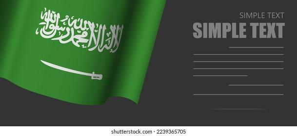 saudi arabia flag banner rectangle background,saudi arabia dark mode tone wallpaper,website banner saudi arabia black and white tone with text grey.