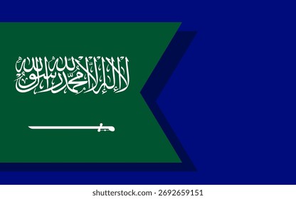 Vector de Anuncio de bandera de Arabia Saudita
Anuncio de Vector con bandera