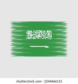 Saudi Arabia Flag Brush Vector Illustration