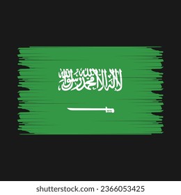 Saudi Arabia Flag Brush Vector Illustration