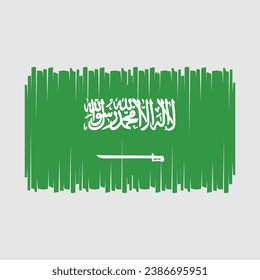 Saudi Arabia Flag Brush Vector Illustration