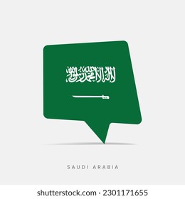 Saudi Arabia flag bubble chat icon