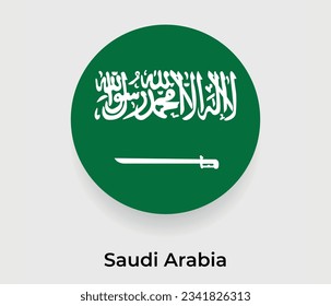 Saudi-Arabien Flaggenblase kreisförmig um die Form Symbol Vektorgrafik