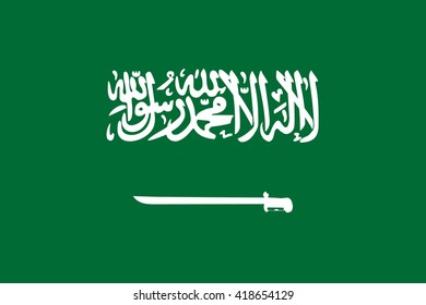 Saudi Arabia flag , correct colors and proportion , accurate vector illustration