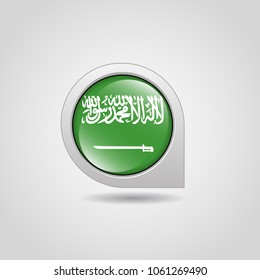 Saudi Arabia flag design navigation icons vector