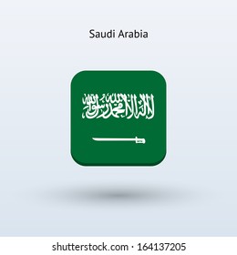 Saudi Arabia flag icon. Vector illustration.