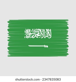 Ilustración vectorial de la bandera de Arabia Saudita