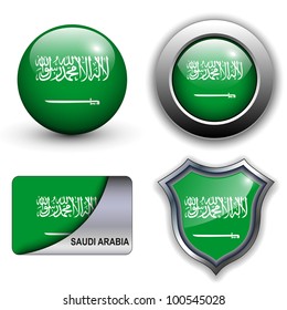 Saudi Arabia flag icons theme.