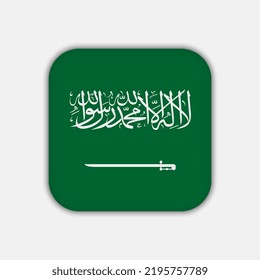 Saudi Arabia flag, official colors. Vector illustration.