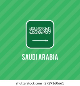 Saudi Arabia flag in official colors, dimensions and aspect ratio. Vector flag symbolizing national pride, identity, heritage, patriotism and authority