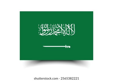 Saudi Arabia flag official size and color standards vector illustration