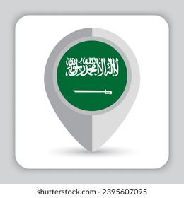 Saudi Arabia Flag Pin Map Icon