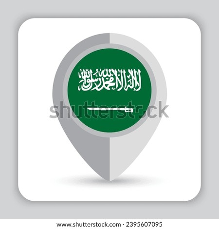 Saudi Arabia Flag Pin Map Icon