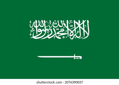 Saudi Arabia flag vector for designer.