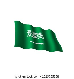 Saudi Arabia flag, vector illustration on a white background