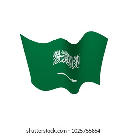 Saudi Arabia flag, vector illustration on a white background