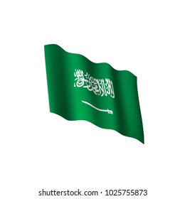 Saudi Arabia flag, vector illustration on a white background
