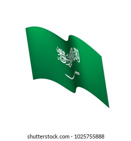 Saudi Arabia flag, vector illustration on a white background