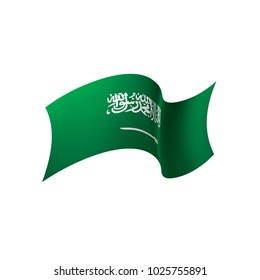 Saudi Arabia flag, vector illustration on a white background