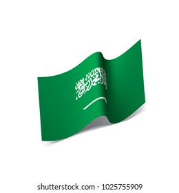 Saudi Arabia flag, vector illustration on a white background