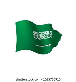 Saudi Arabia flag, vector illustration on a white background