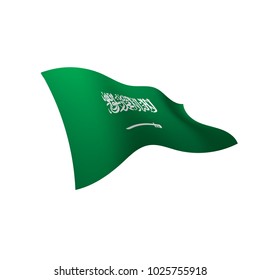 Saudi Arabia flag, vector illustration on a white background