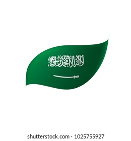 Saudi Arabia flag, vector illustration on a white background