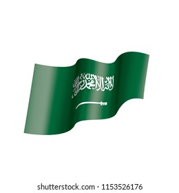 Saudi Arabia flag, vector illustration on a white background