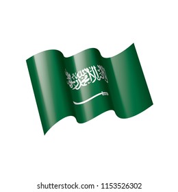 Saudi Arabia flag, vector illustration on a white background