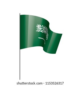 Saudi Arabia flag, vector illustration on a white background