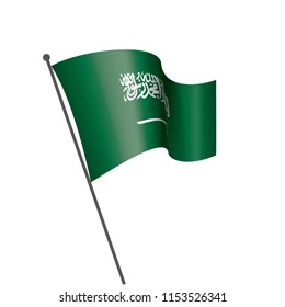 Saudi Arabia flag, vector illustration on a white background