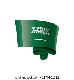 Saudi Arabia flag, vector illustration on a white background