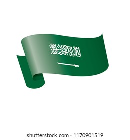 Saudi Arabia flag, vector illustration on a white background