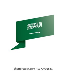 Saudi Arabia flag, vector illustration on a white background